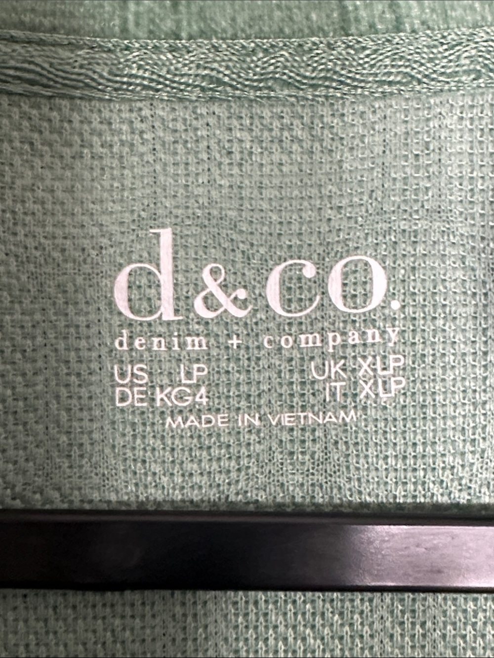 Denin & Co Mint/Sage Green Quarter-Zip Textured Pullover Sweater Size LP - Picture 2 of 15